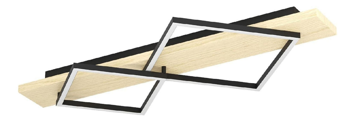 Plafonnier Noir et Blanc a presence elegante et lumiere agreable 17-5280
