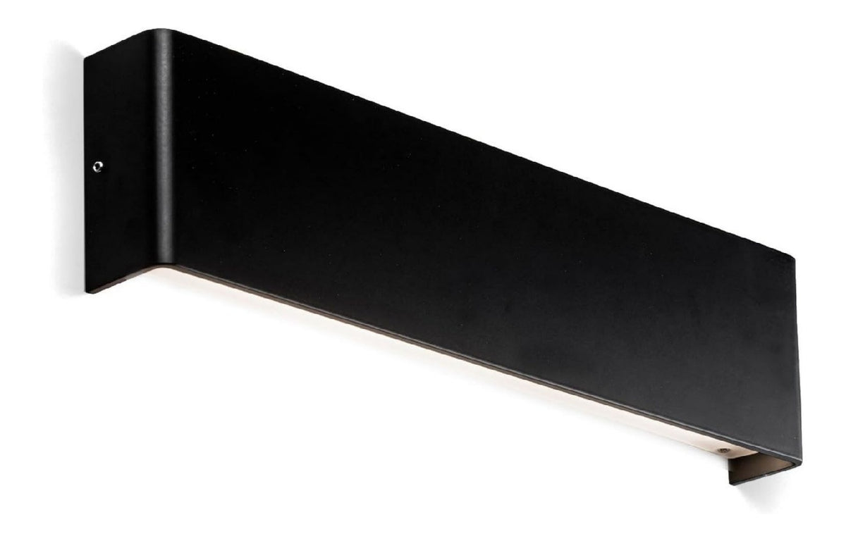 Solution lumineuse Noir au dessin sobre en format applique murale 16W