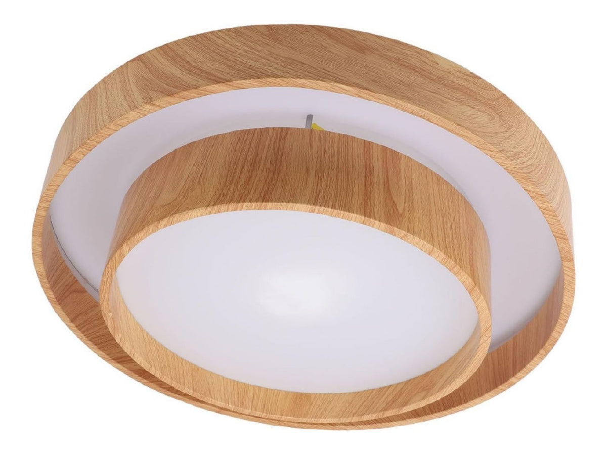 Plafonnier Ambre et Bleu aux lignes epurees avec eclairage confortable