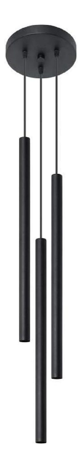 Suspension Noir et Blanc aux lignes epurees avec eclairage confortable 8 W