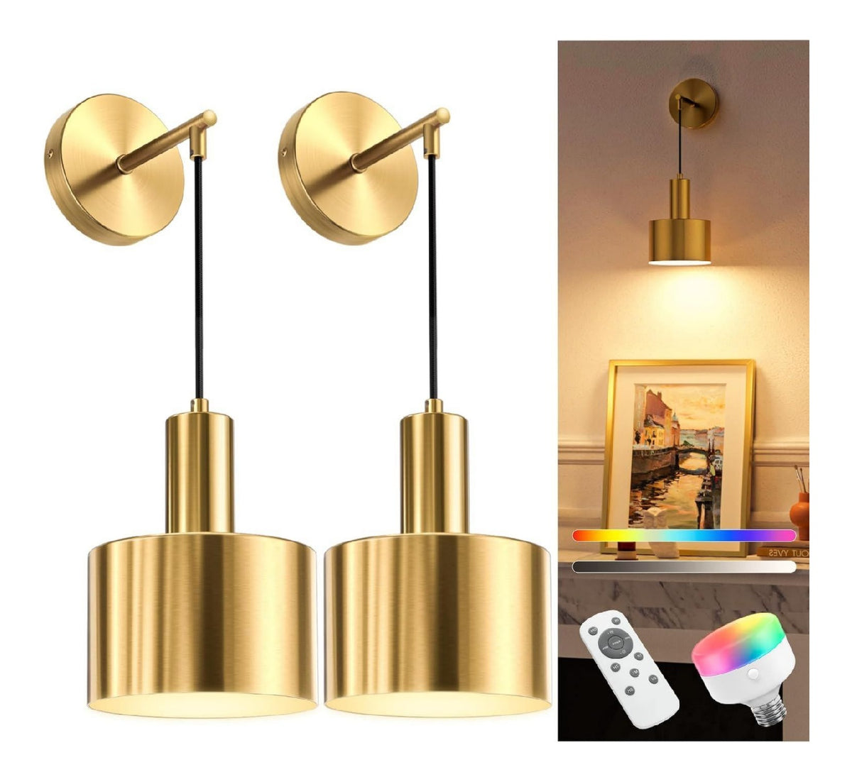 Applique murale Dore et Ambre au style moderne avec conception fonctionnelle 3000 K