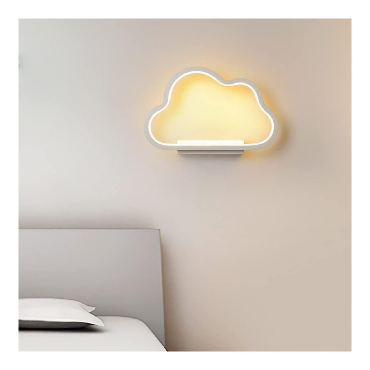 Applique murale Blanc et Ambre aux lignes epurees avec eclairage confortable 20 W