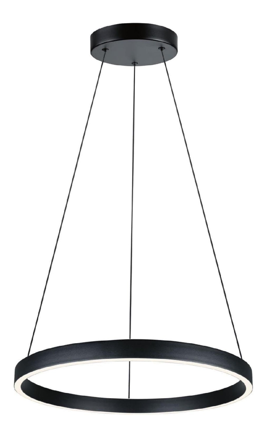 Luminaire Noir a silhouette graphique de type suspension 32 W 2700 K