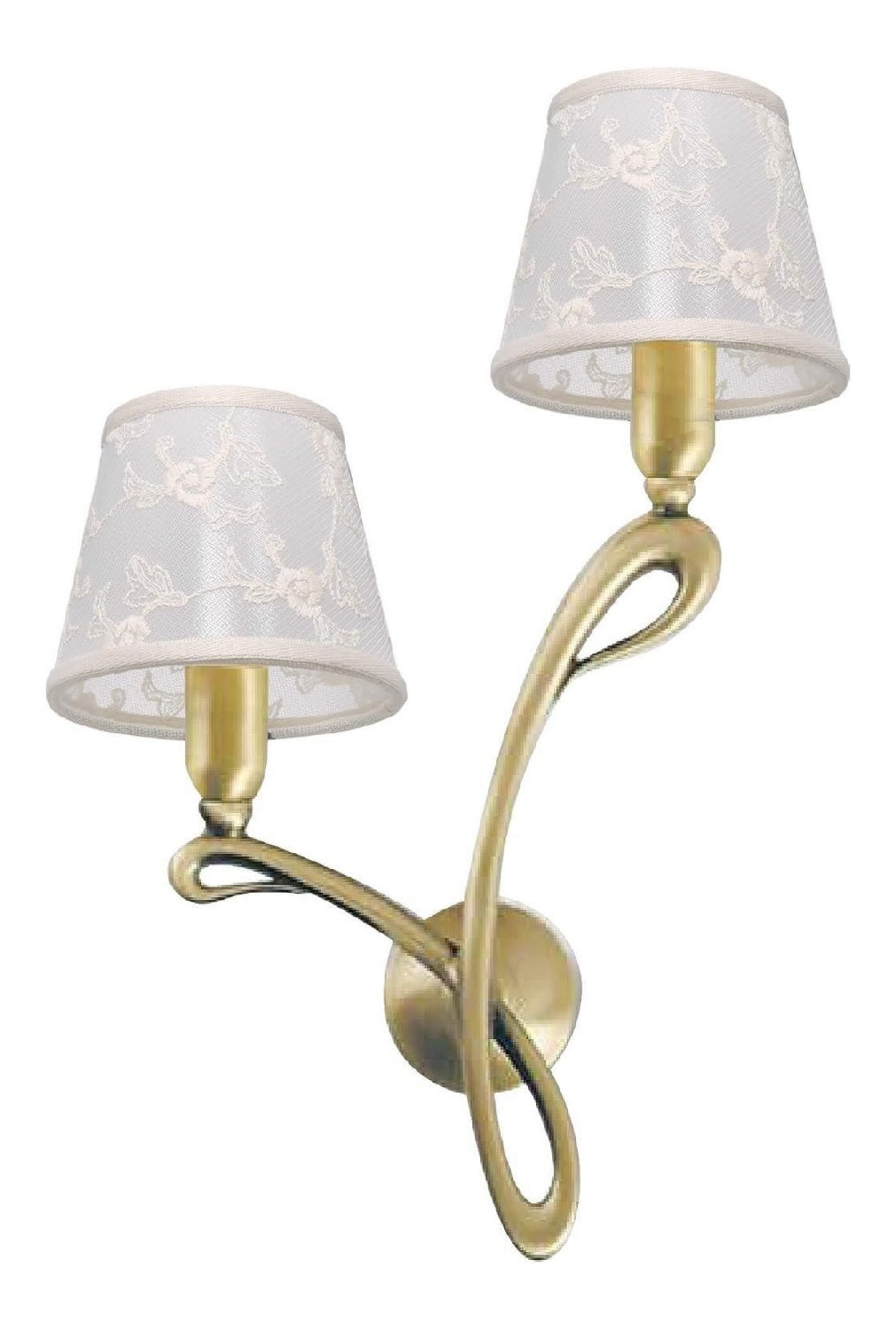 Eclairage Blanc et Argente contemporain en version applique murale 40 W E14