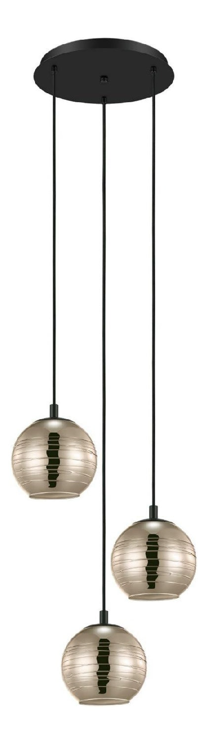 Solution lumineuse Noir au dessin sobre en format suspension WT-5640