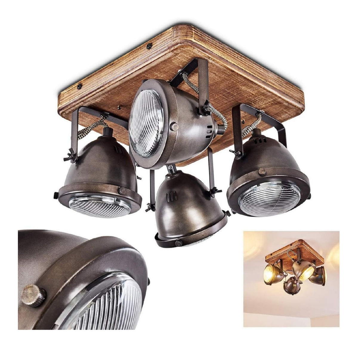 Eclairage Ambre et Rouge contemporain en version spot de plafond IP20 GU10