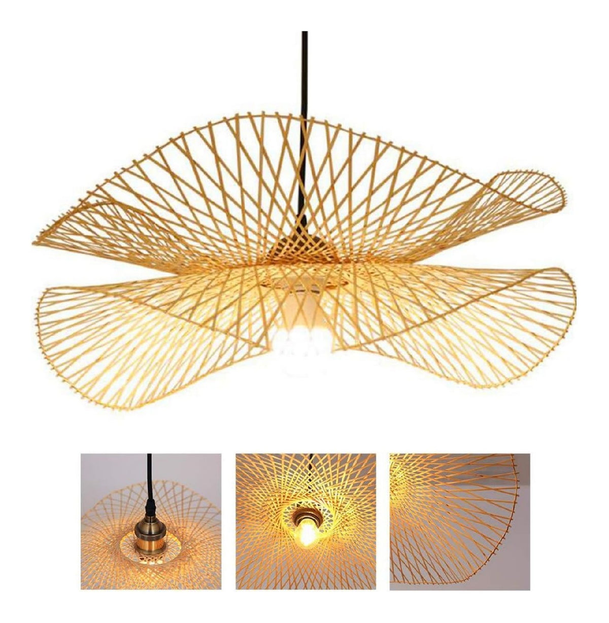 Suspension decoratif Ambre et Rouge avec diffusion lumineuse harmonieuse E27 KF-9601