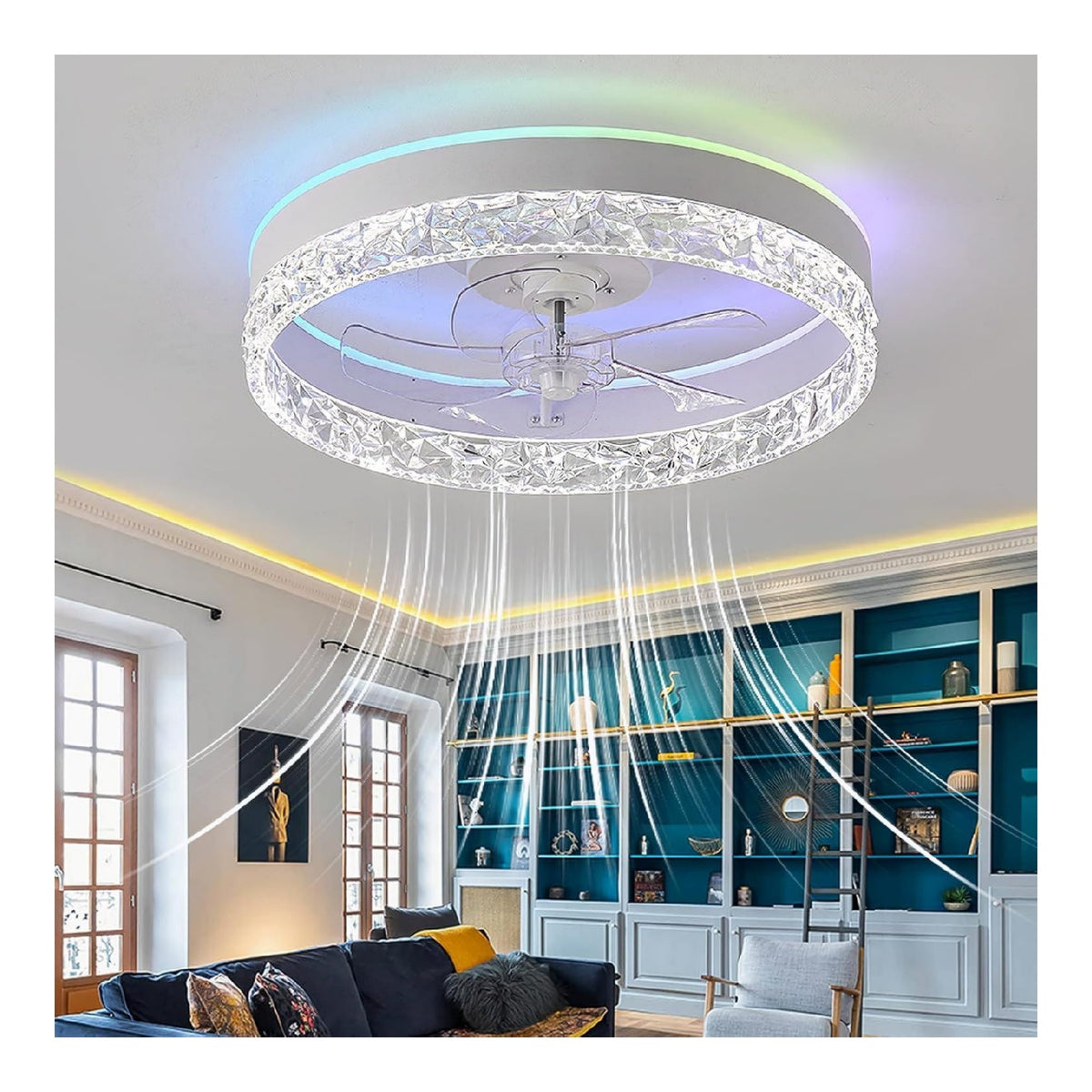 Lustre Ambre aux lignes epurees avec eclairage confortable 3000 K