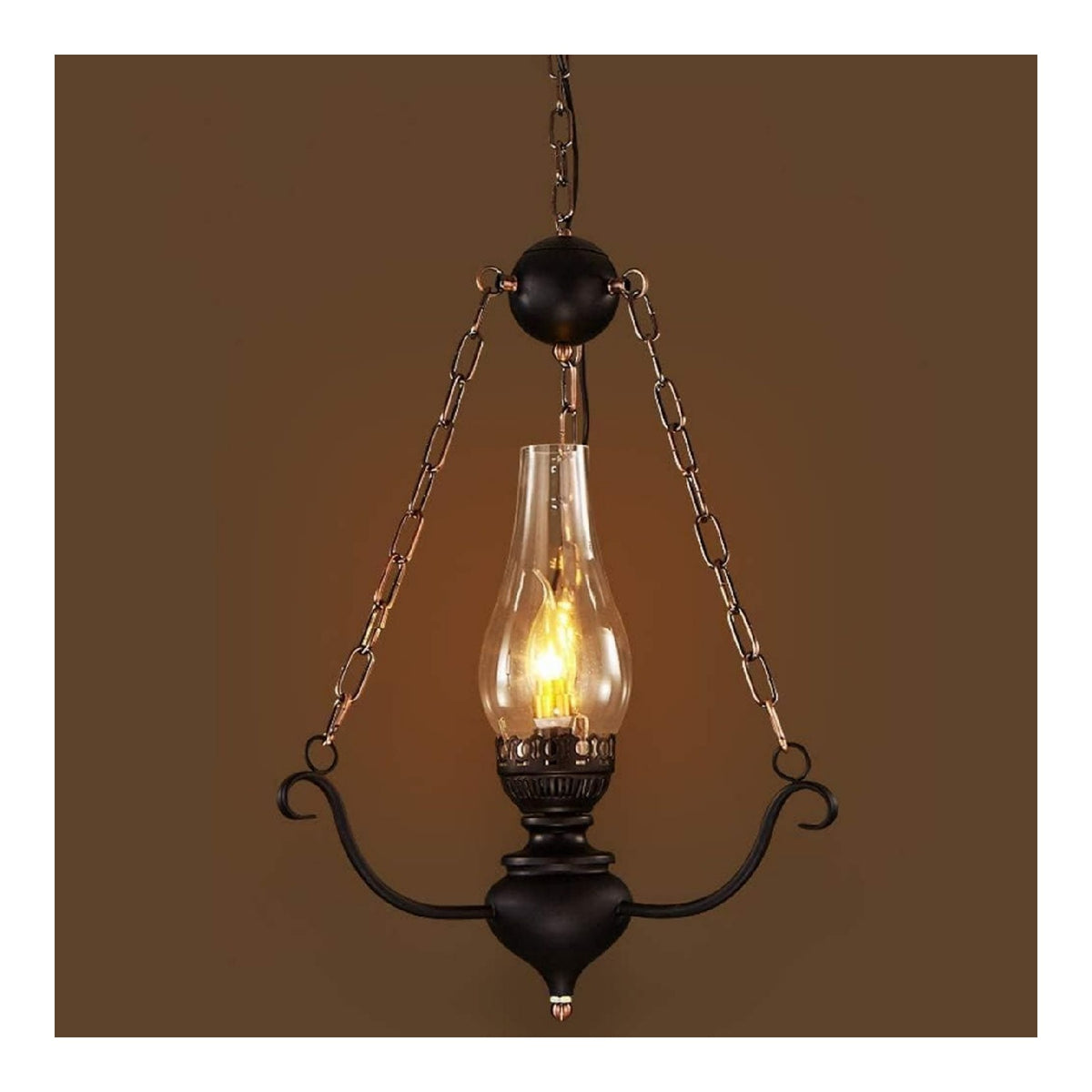 Eclairage Ambre et Rouge contemporain en version suspension 60 W E27 B5-4493