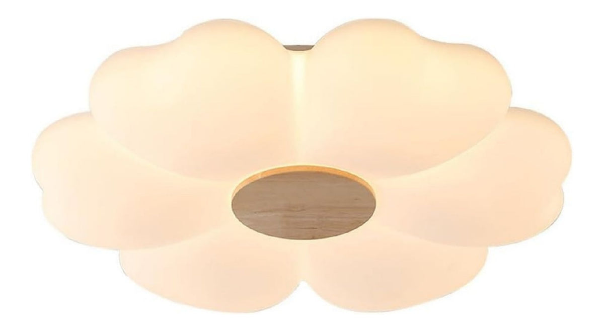 Plafonnier Blanc et Ambre aux lignes epurees avec eclairage confortable VW-4495