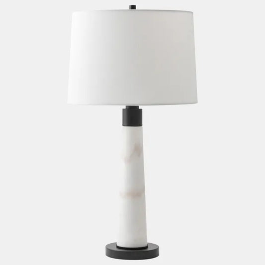 Uneven Marble Cone Lamp, Black/White
