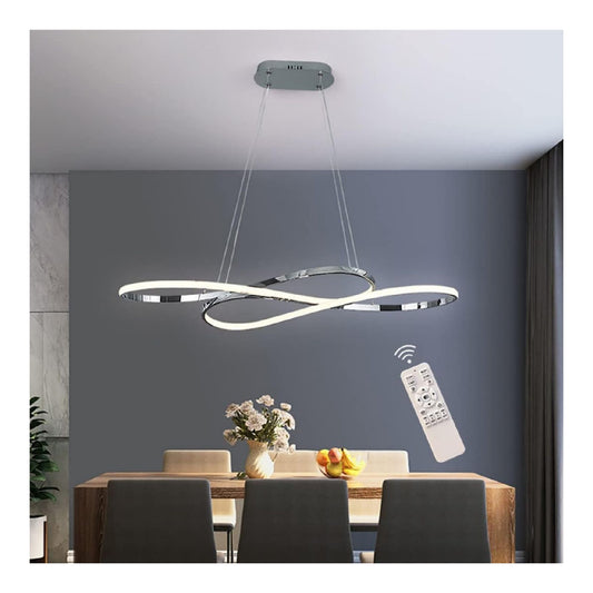 Luminaire Noir et Blanc a silhouette graphique de type suspension 75 W