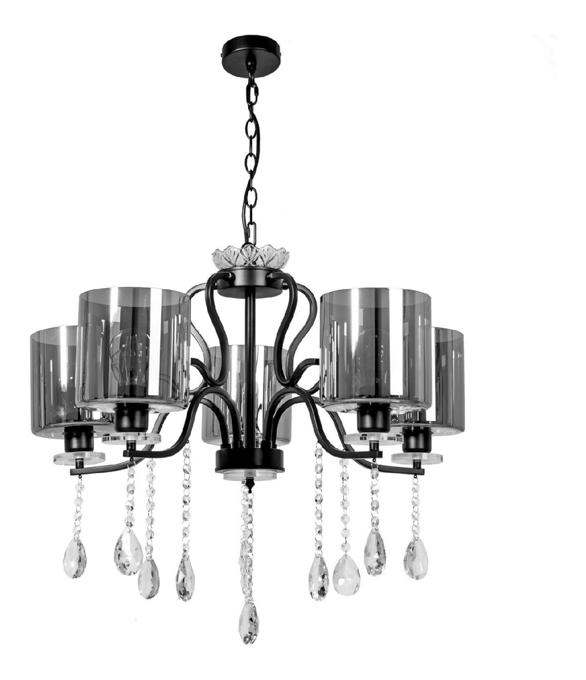 Suspension Noir et Ambre a presence elegante et lumiere agreable E27 YS-5719