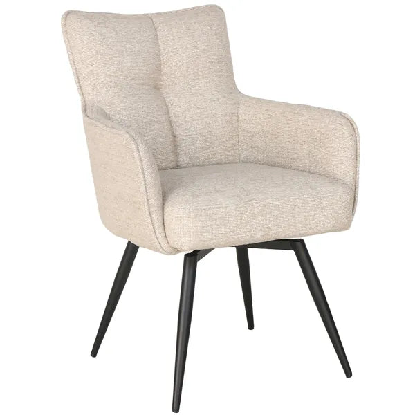 Adelise Swivel Chair, Beige