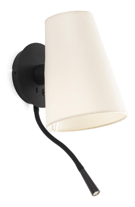 Applique murale Noir et Beige aux lignes epurees avec eclairage confortable