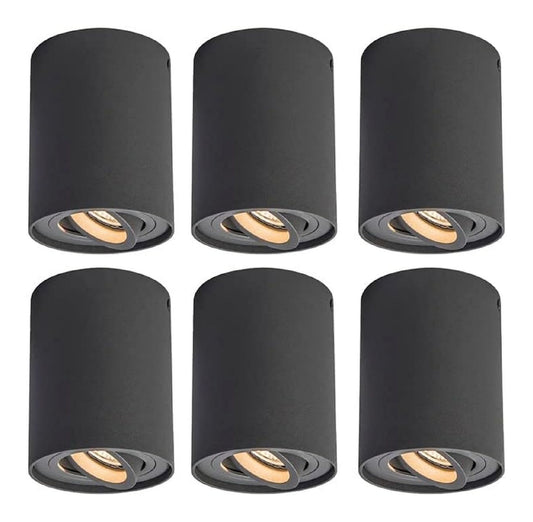 Solution lumineuse Gris et Ambre au dessin sobre en format spot de plafond IP20 GU10