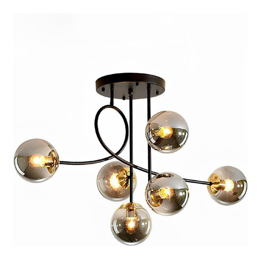 Solution lumineuse Noir et Blanc au dessin sobre en format lustre E27