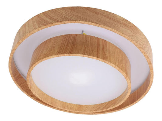 Plafonnier Ambre et Bleu aux lignes epurees avec eclairage confortable