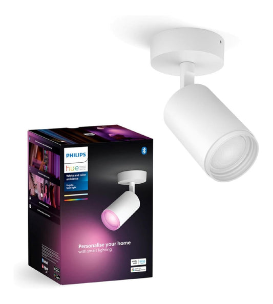 Spot de plafond Blanc aux lignes epurees avec eclairage confortable GU10