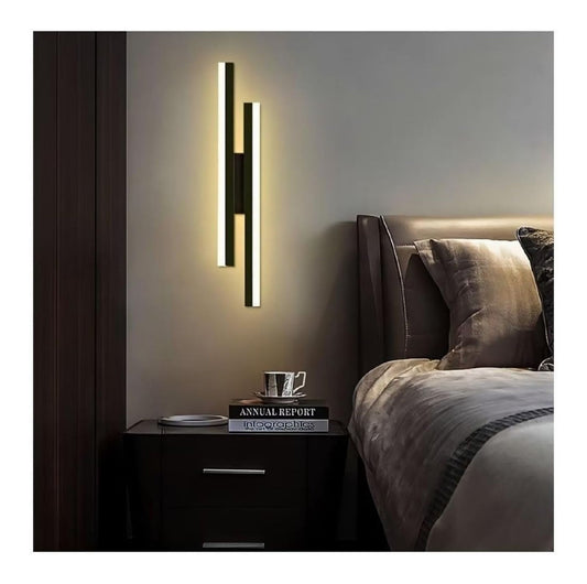 Applique murale decoratif Noir et Blanc avec diffusion lumineuse harmonieuse 20 W 3000 K E27