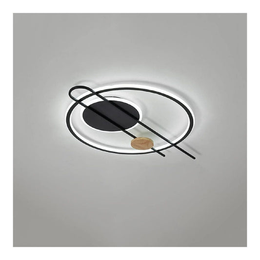 Luminaire Noir et Ambre a silhouette graphique de type plafonnier DP-4116