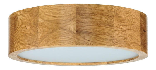 Plafonnier Blanc et Marron aux lignes epurees avec eclairage confortable 12 W 3000 K