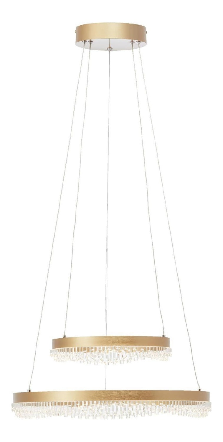 Eclairage Blanc et Dore contemporain en version suspension