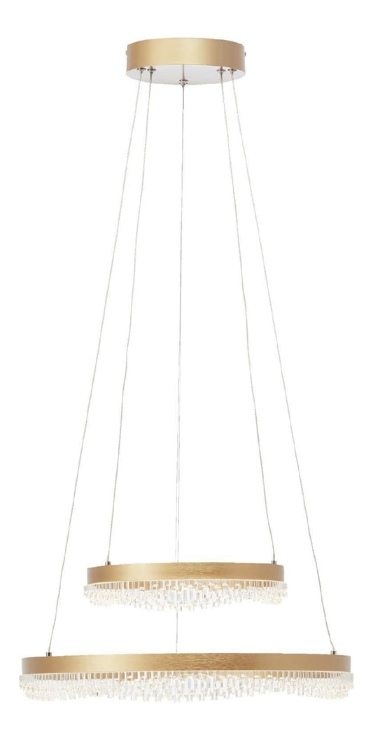 Eclairage Blanc et Dore contemporain en version suspension