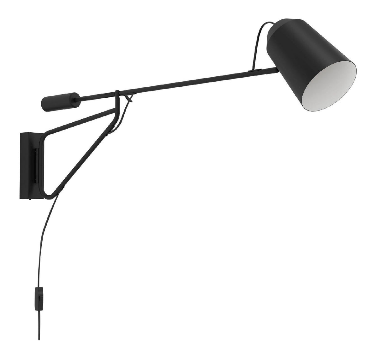 Solution lumineuse Noir et Blanc au dessin sobre en format applique murale 28 W E27