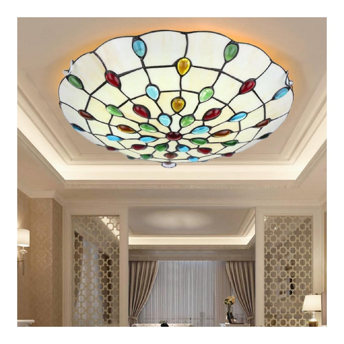 Plafonnier Ambre au style moderne avec conception fonctionnelle E27