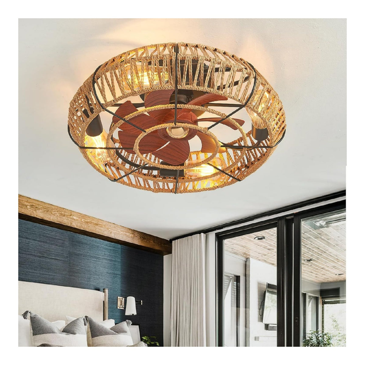 Lustre Ambre et Rouge au style moderne avec conception fonctionnelle 36 W