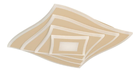 Plafonnier Blanc et Ambre a presence elegante et lumiere agreable 42 W 6500 K