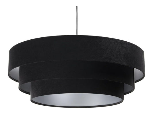 Suspension Noir et Argente a presence elegante et lumiere agreable 60 W IP20