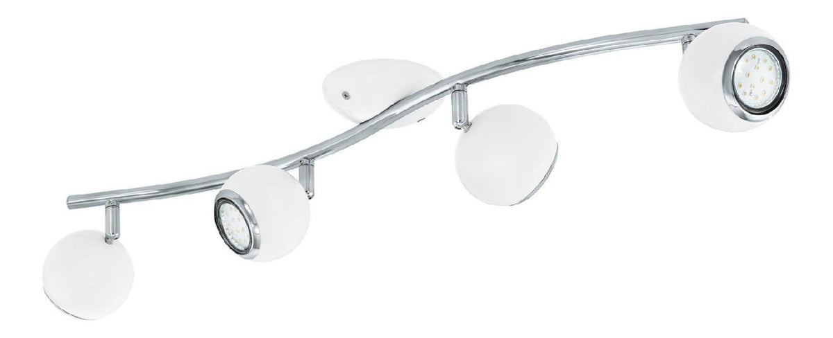 Luminaire Blanc et Ambre a silhouette graphique de type spot de plafond GU10