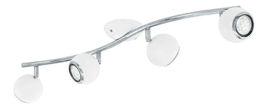 Luminaire Blanc et Ambre a silhouette graphique de type spot de plafond GU10