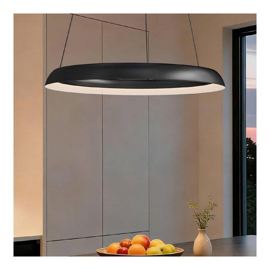 Suspension decoratif Noir et Blanc avec diffusion lumineuse harmonieuse 20W 3000K