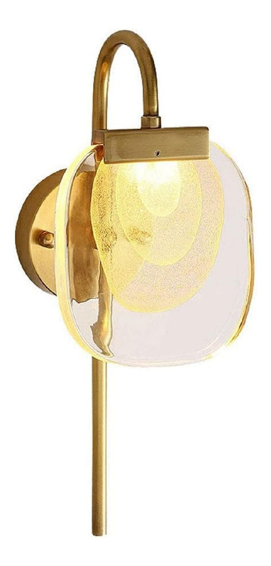 Luminaire Blanc et Ambre a silhouette graphique de type applique murale CG-3493