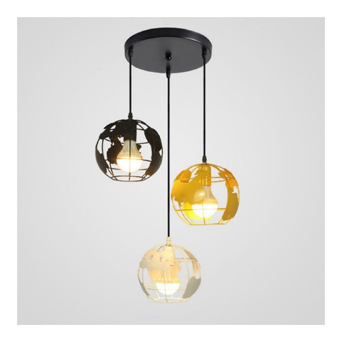 Solution lumineuse Ambre au dessin sobre en format suspension E27
