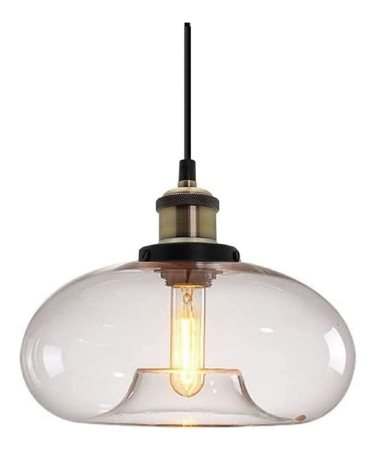 Luminaire Ambre a silhouette graphique de type suspension 60 W E27