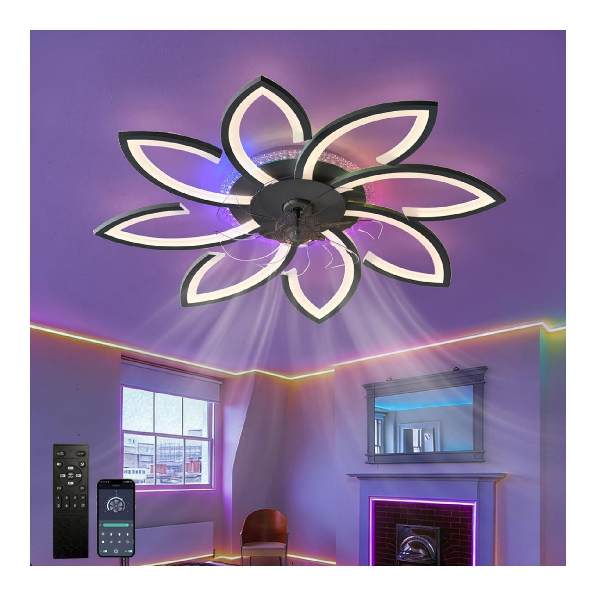 Luminaire Noir et Blanc a presence elegante et lumiere agreable 3000 K