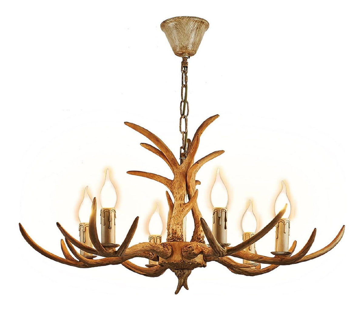 Lustre Ambre a presence elegante et lumiere agreable E14