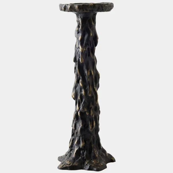 Melting Pillar Candle Holder, Black