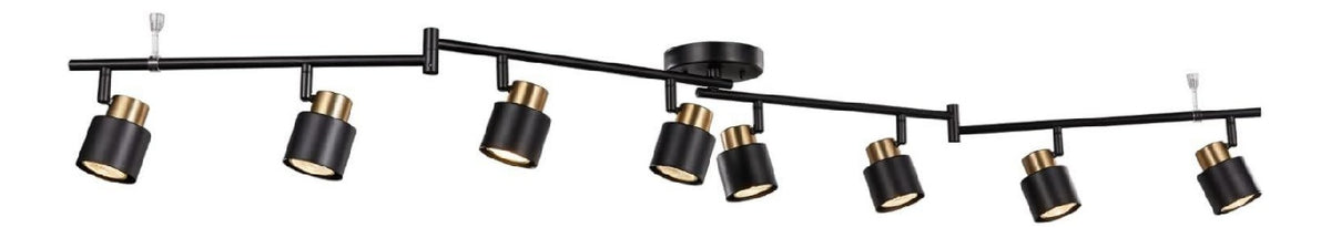 Rail de spots decoratif Noir et Ambre avec diffusion lumineuse harmonieuse 50 W GU10