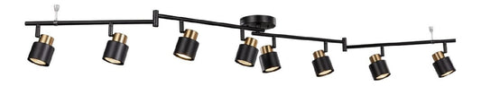 Rail de spots decoratif Noir et Ambre avec diffusion lumineuse harmonieuse 50 W GU10