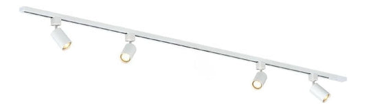 Rail de spots Blanc aux lignes epurees avec eclairage confortable GU10