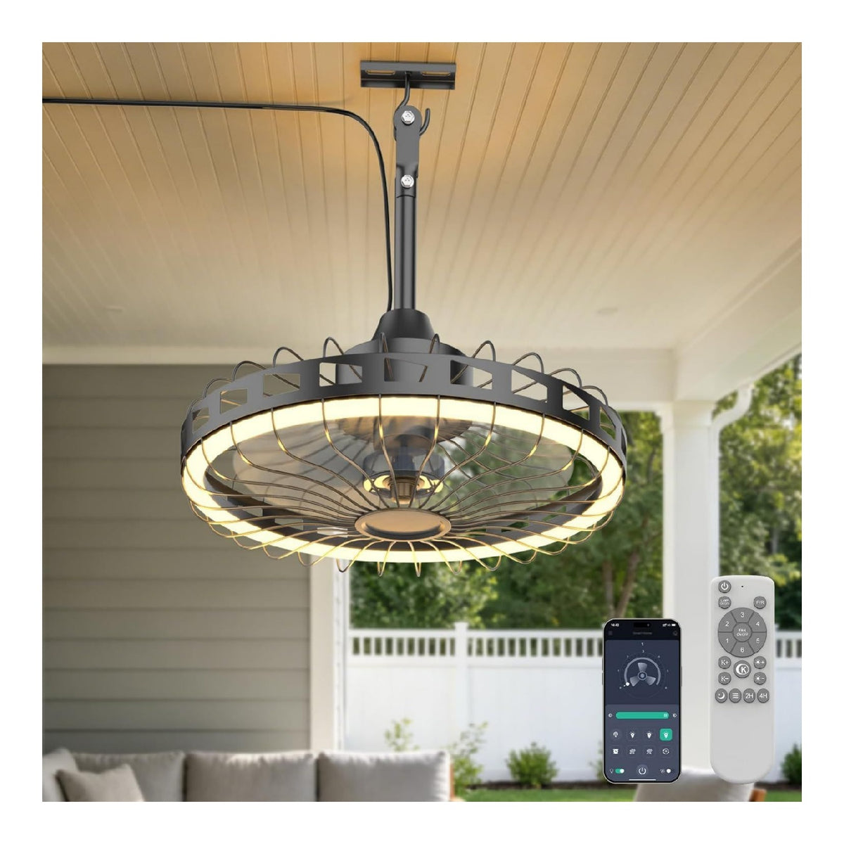 Luminaire Blanc et Gris a silhouette graphique de type luminaire IP65