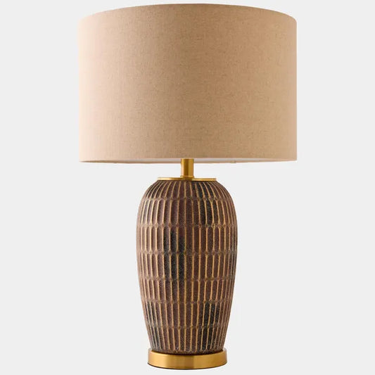 Hayden Etched Lamp, Chocolate