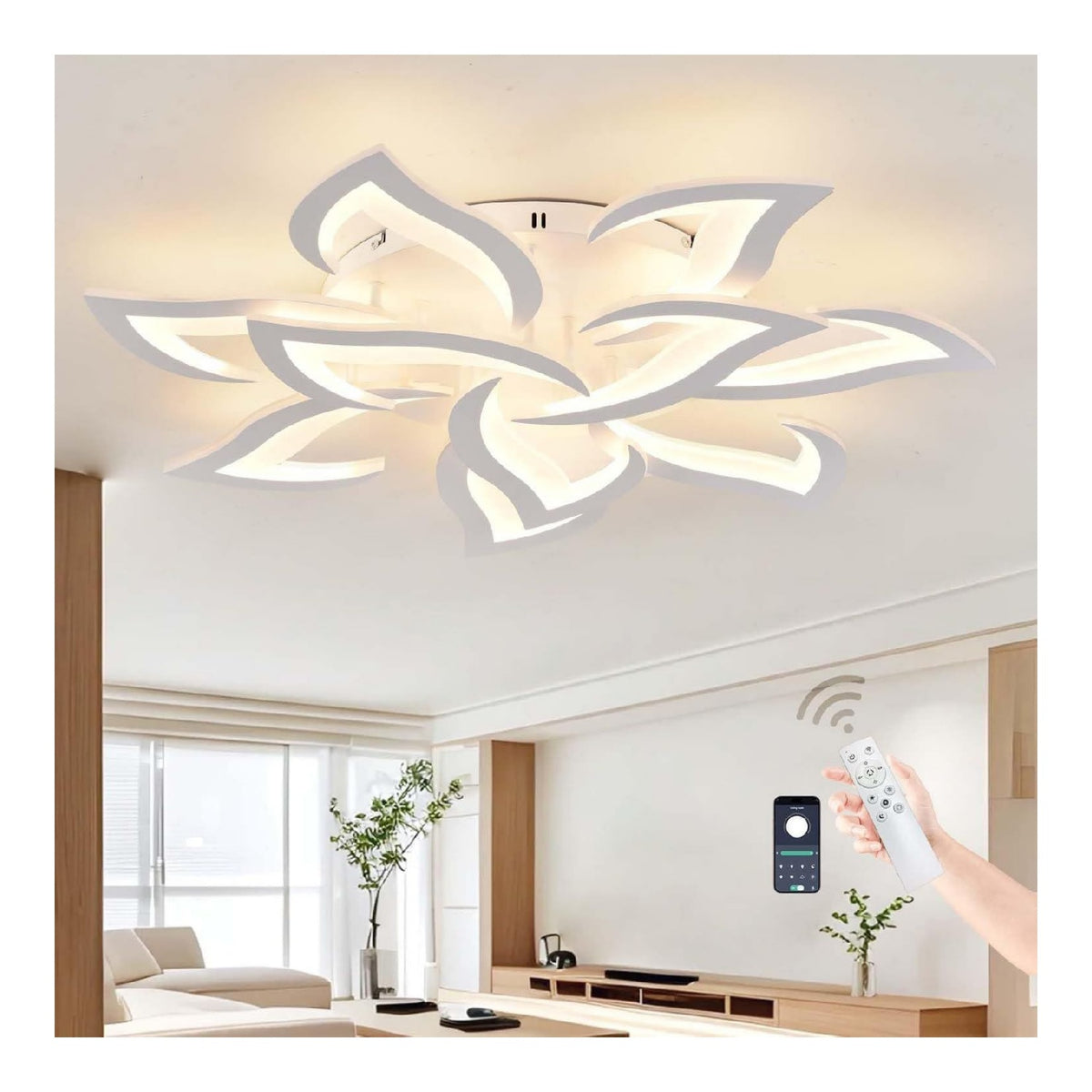 Eclairage Blanc et Ambre contemporain en version plafonnier 60W 3000K