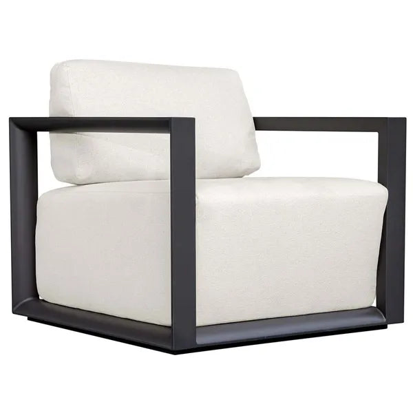 Remsen Outdoor Lounge Chair, Java Black/Oyster