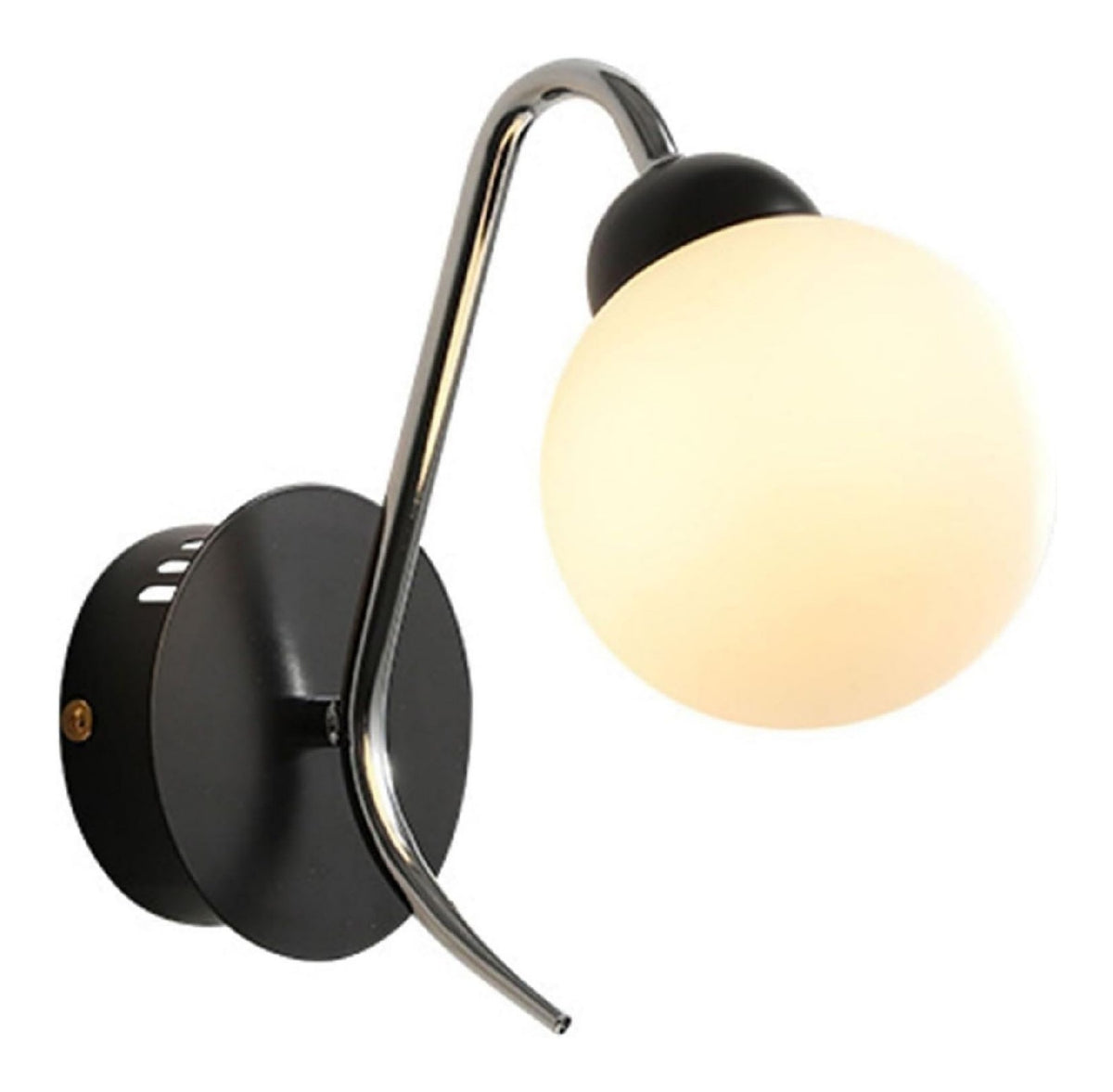 Luminaire Ambre et Vert a silhouette graphique de type applique murale E27